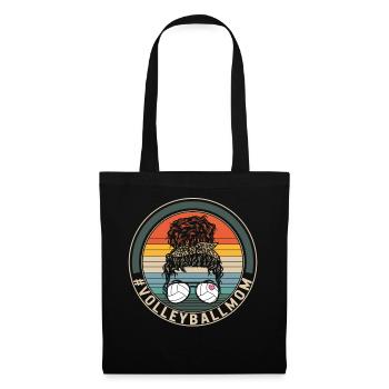 Volleyball Shirt, Volleyball Mom Messy Bun - Tote Bag - black - Front