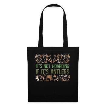 Buck Deer Hunting Hunter Vintage - Sac en tissu - noir - Devant