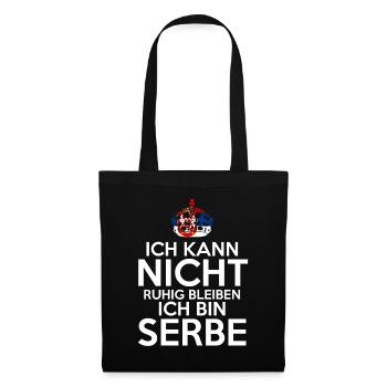 Serbien Serbe Serbisches - Stoffbeutel - Schwarz - Vorne