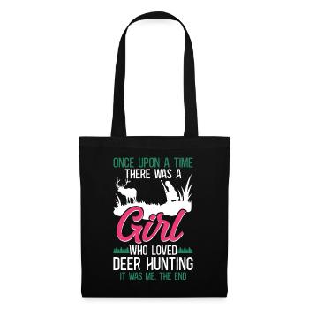 Buck Deer Chasse Hunter Girl - Sac en tissu - noir - Devant