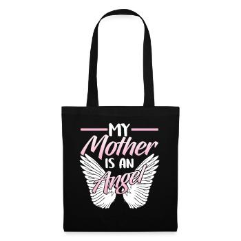Meine Mutter Ist Ein Engel Mama Mami Muttertag - Stoffbeutel - Schwarz - Vorne