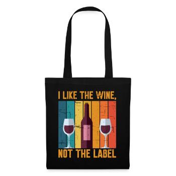 J’aime le vin, pas l’étiquette 15 - Sac en tissu - noir - Devant