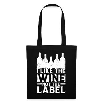 J’aime le vin, pas l’étiquette 16 - Sac en tissu - noir - Devant