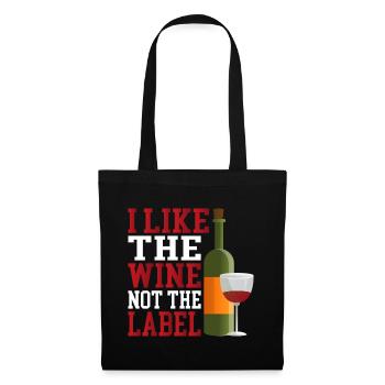 J’aime le vin, pas l’étiquette 17 - Sac en tissu - noir - Devant