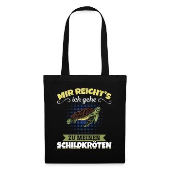 Mir Reicht's Ich Gehe Zu Meinen Schildkröten - Stoffbeutel - Schwarz - Vorne