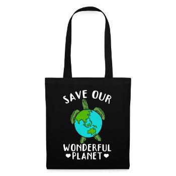 Sauvez les tortues Sauvez notre merveilleux - Sac en tissu - noir - Devant