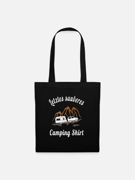Wohnwagen lustig Camping Camper Camperin - Stoffbeutel - Schwarz