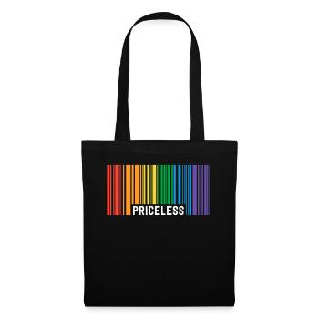 Priceless LGBT Barcode Pride Gay Lesbian Subtle - Tote Bag - black - Front