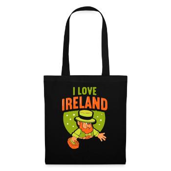 J’adore l’Irlande Irish St. Patrick’s Day - Sac en tissu - noir - Devant