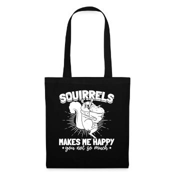 L’écureuil ne me rend pas si heureux - - Sac en tissu - noir - Devant