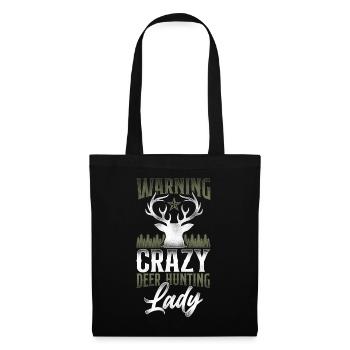 Buck Deer Hunting Hunter Girl - Tote Bag - black - Front