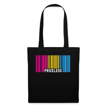 Priceless Pansexual Pride Barcode Subtle Pan - Tote Bag - black - Front