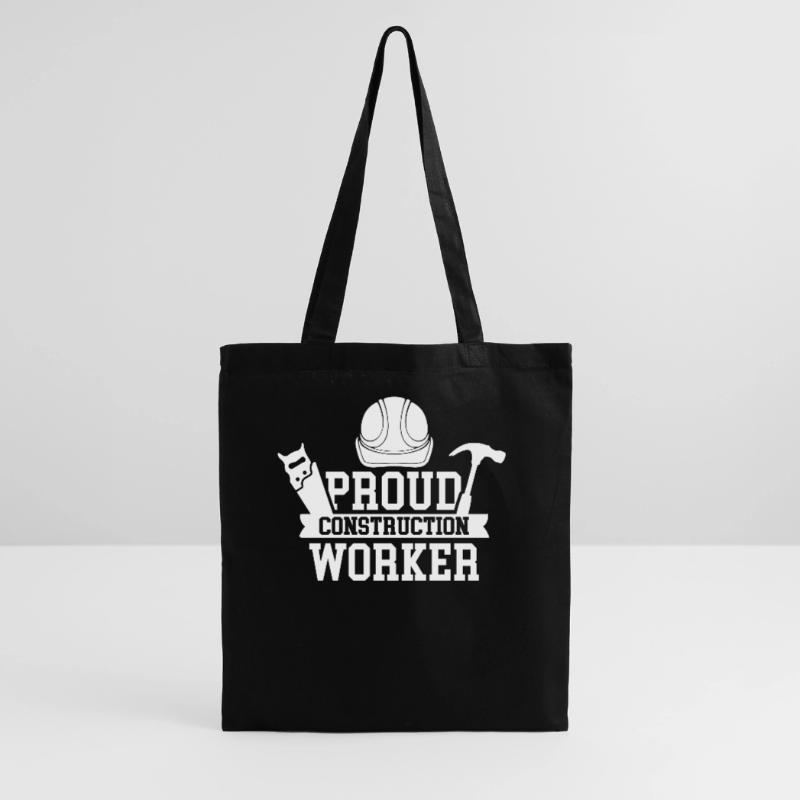 Fier ouvrier de la construction Équipe de construction Travail d’équipe de construction Sac en tissu