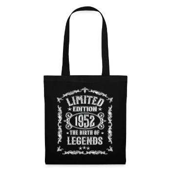 Birth Of Legends 1952 70 Geburtstag Vintage 1952 - Stoffbeutel - Schwarz - Vorne