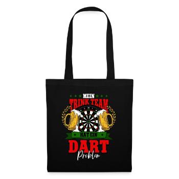 Darts Dartspieler - Stoffbeutel - Schwarz - Vorne