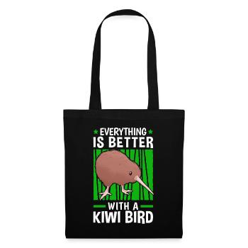 Everything is better with a kiwi bird - Tote Bag - black - Front