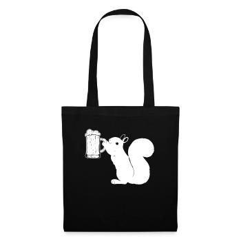 Biereichhörnchen Drôle d’écureuil - Sac en tissu - noir - Devant
