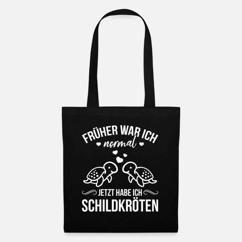 Früher war ich normal jetzt habe ich Schildkröten - Stoffbeutel - Schwarz