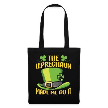 The leprechaun forced me to do so Ire Leprechaun - Tote Bag - black - Front