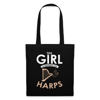Harp design for harpist and harp player - Tote Bag - black - Front