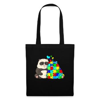 Autismus Geschenk Autist Asperger ADHS Autism - Stoffbeutel - Schwarz - Vorne