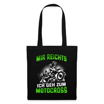 Motocross Tshirt Für Herren Damen Enduro Supermoto - Stoffbeutel - Schwarz - Vorne