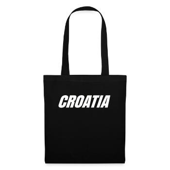 Kroatien Geschenk Herkunft Zagreb Hrvatska Heimat - Stoffbeutel - Schwarz - Vorne