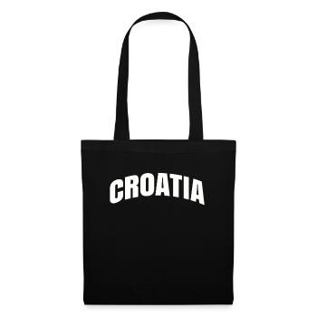 Kroatien Geschenk Herkunft Zagreb Hrvatska Heimat - Stoffbeutel - Schwarz - Vorne
