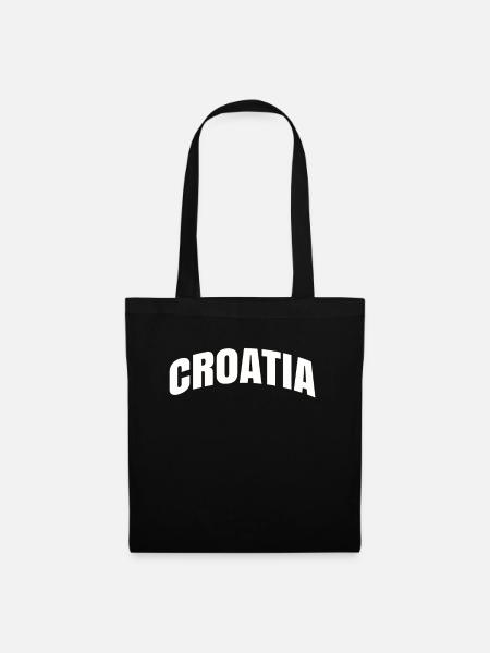 Kroatien Geschenk Herkunft Zagreb Hrvatska Heimat - Stoffbeutel - Schwarz