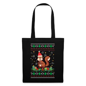 squirrel Ugly Christmas Christmas Xmas - Tote Bag - black - Front