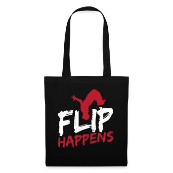 Flip Happens Freerunning Parkour - Tote Bag - black - Front