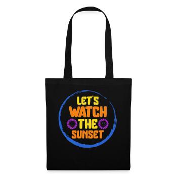 Positivity Shirt, Let's Watch The Sunset Tee, - Tote Bag - black - Front