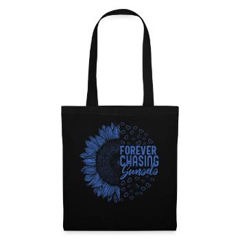 Positivity Shirt, Forever Chasing Sunsets - Tote Bag - black - Front