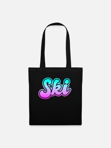 ski - Stoffbeutel - Schwarz