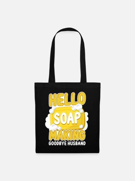 Soap Making Crafting Hello Soap - Stoffbeutel - Schwarz