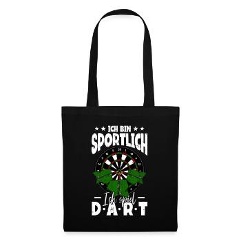 Darts Dartspieler - Stoffbeutel - Schwarz - Vorne