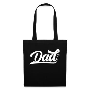 Father Of Two Children Papa Father Day Daddy - Tote Bag - black - Front