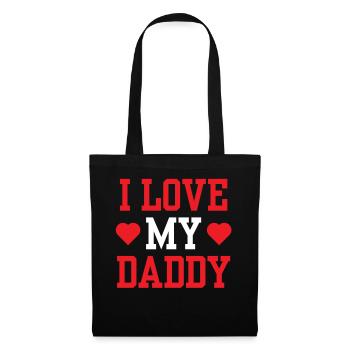 I Love My Daddy Father Papa Dad Father Day - Tote Bag - black - Front