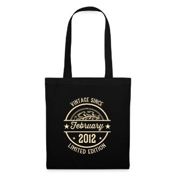 Anniversaire Vintage depuis février 2012 - Sac en tissu - noir - Devant