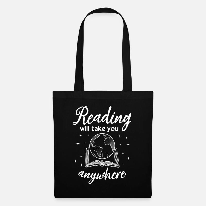 Reading Will Take You Anywhere Adventure Book - Stoffbeutel - Schwarz