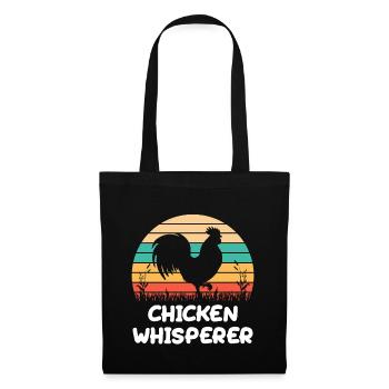 Chuchoteur de poulet - Sac en tissu - noir - Devant