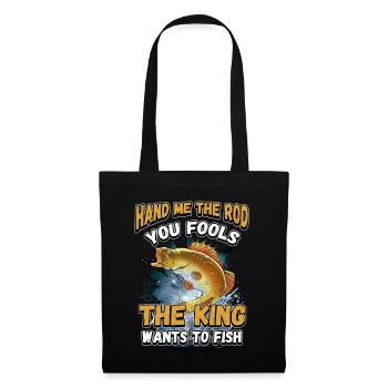Hands Me The Rod Fools The King Will Fishing - Tote Bag - black - Front