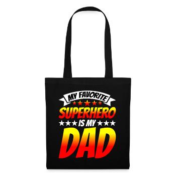 Mon super-héros préféré est mon père 8 - Sac en tissu - noir - Devant