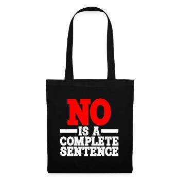 Non est une phrase complète 15 - Sac en tissu - noir - Devant