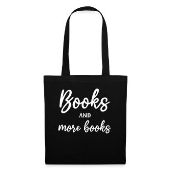 Book Lover Reading Librarian Bookworm Books And - Stoffbeutel - Schwarz - Vorne