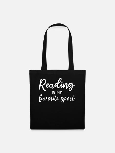 Reading Is My Favorite Sport - Book Lover Book - Stoffbeutel - Schwarz