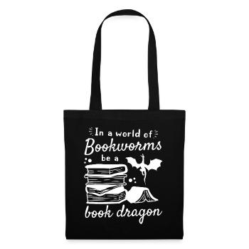 Drôle d’amoureux des livres - Dans un monde de rats de bibliothèque soyez un - Sac en tissu - noir - Devant