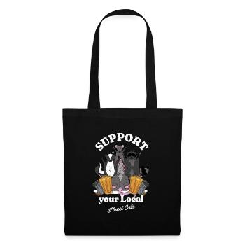 Support your Local Street Cats - Tote Bag - black - Front
