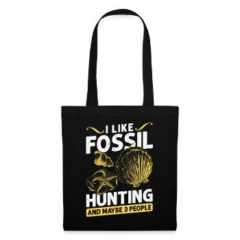 J’aime la chasse aux fossiles et peut-être 3 personnes - Sac en tissu - noir - Devant