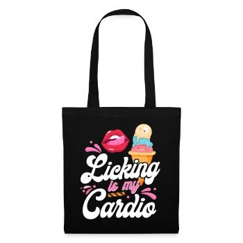 Le léchage de cône de crème glacée est mon - Sac en tissu - noir - Devant